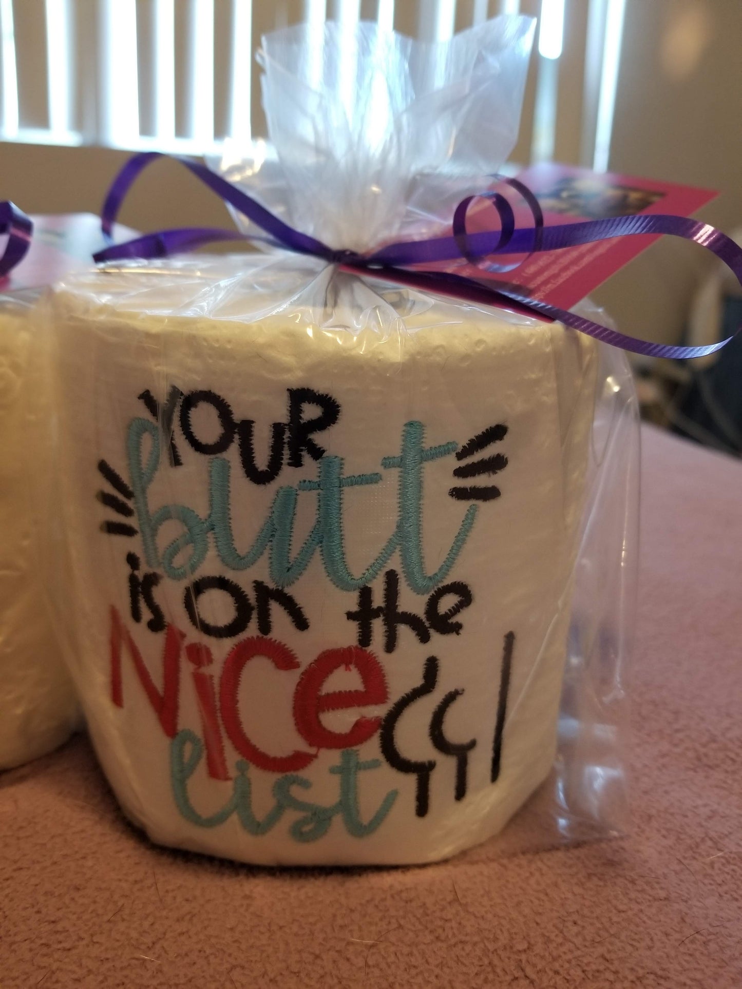 Embroidered Christmas Holiday Toilet Paper