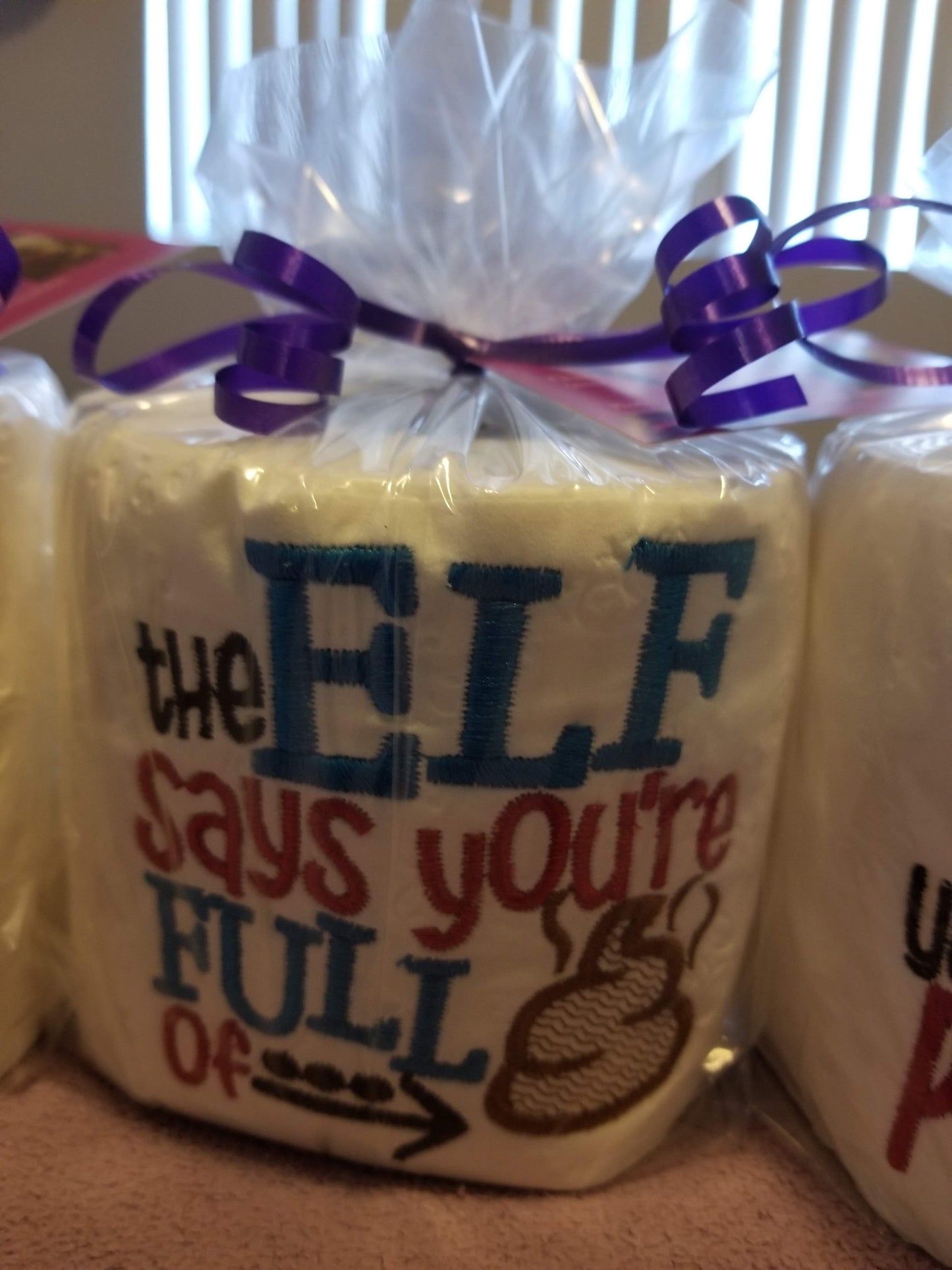 Embroidered Christmas Holiday Toilet Paper