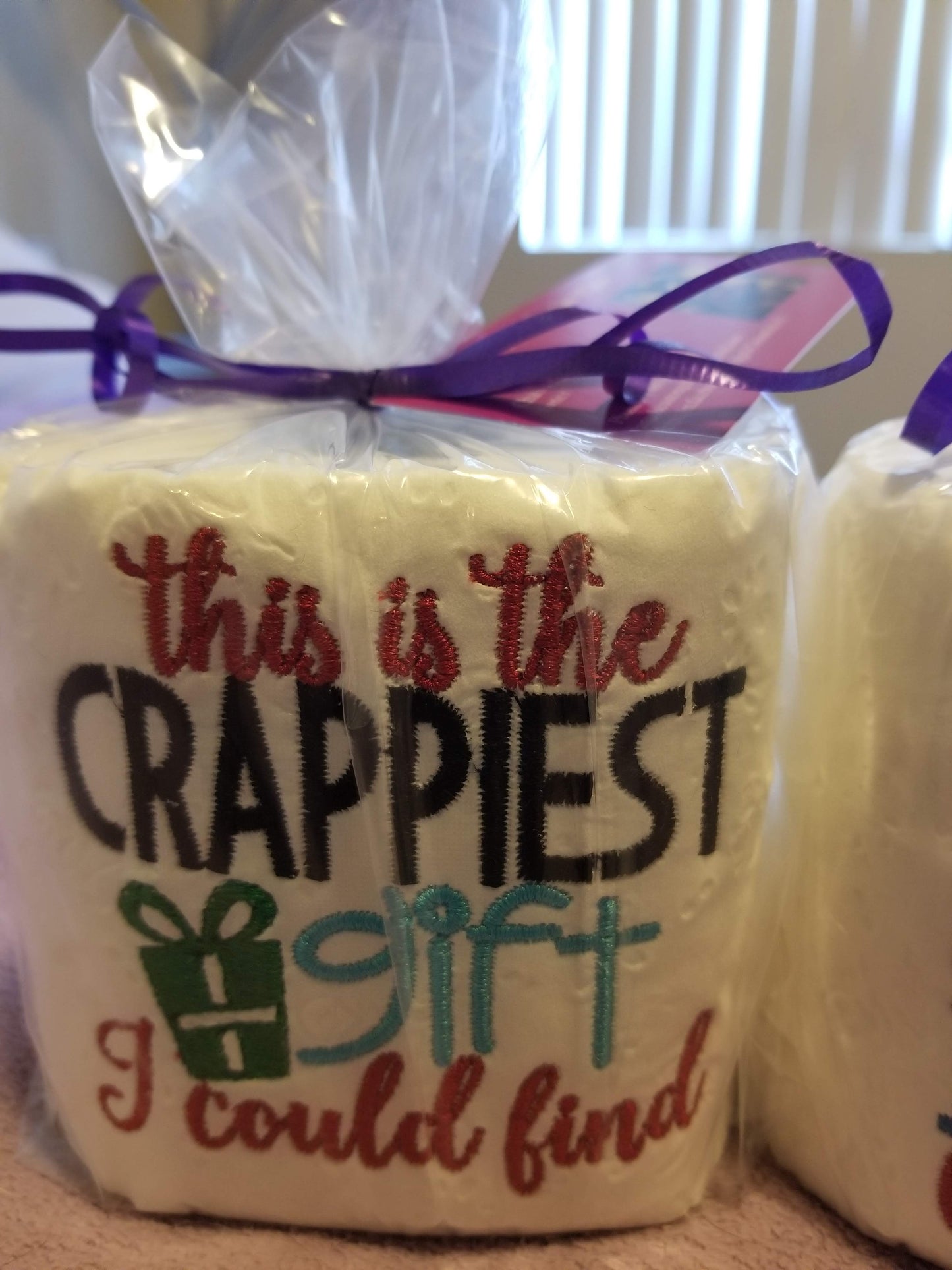 Embroidered Christmas Holiday Toilet Paper