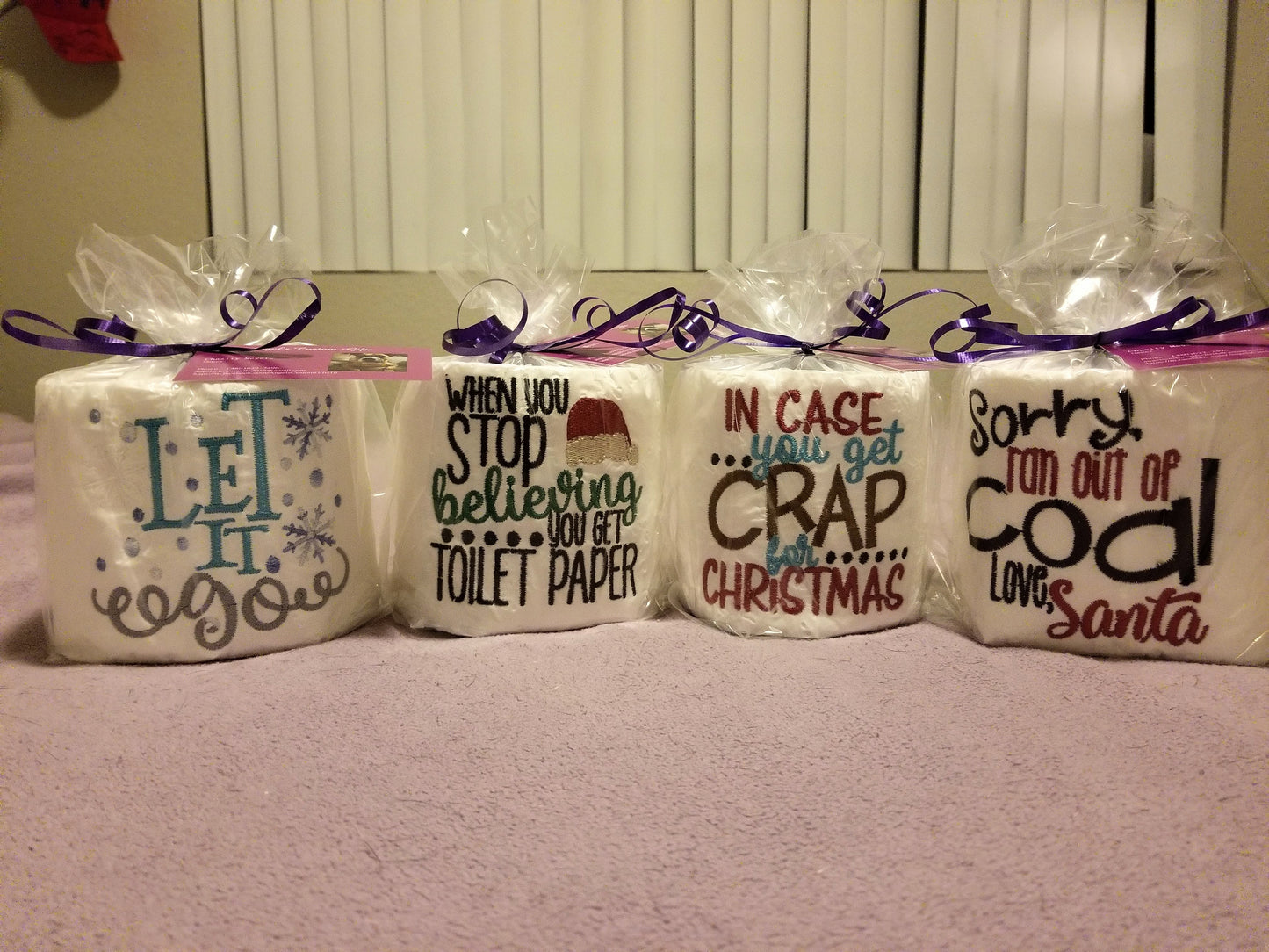 Embroidered Christmas Holiday Toilet Paper