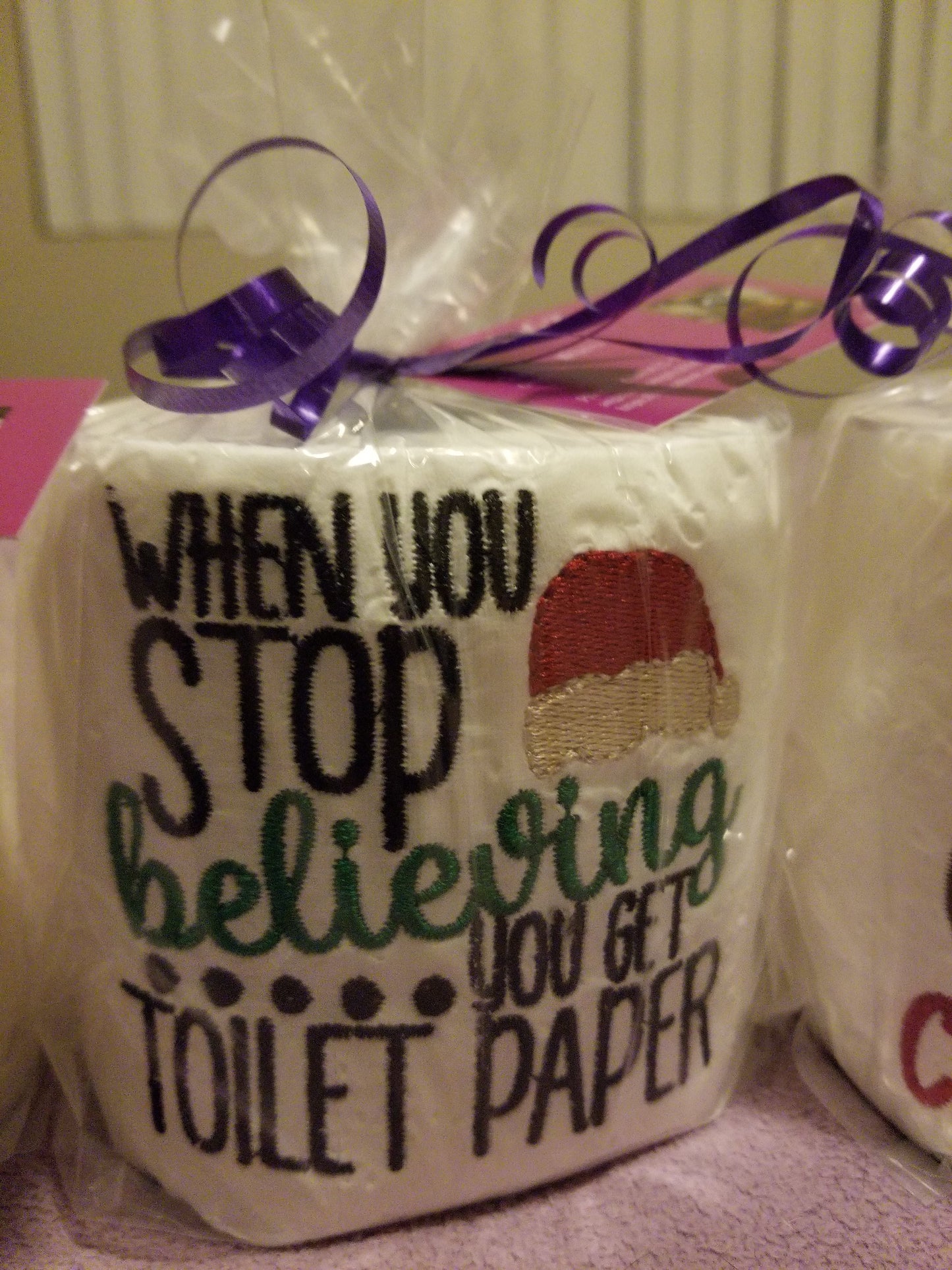 Embroidered Christmas Holiday Toilet Paper