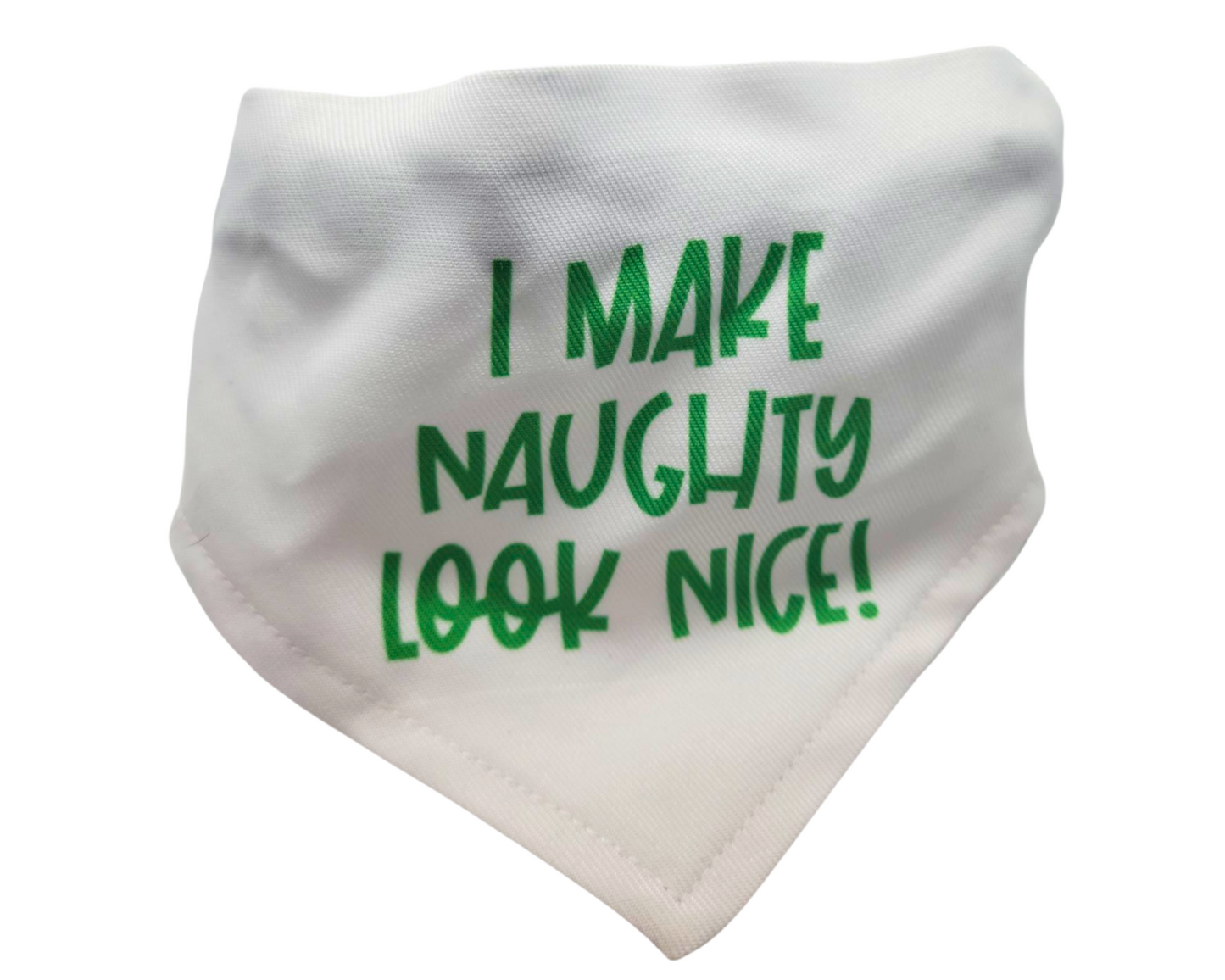 Make Naughty Look Nice Dog Bandana/Collar