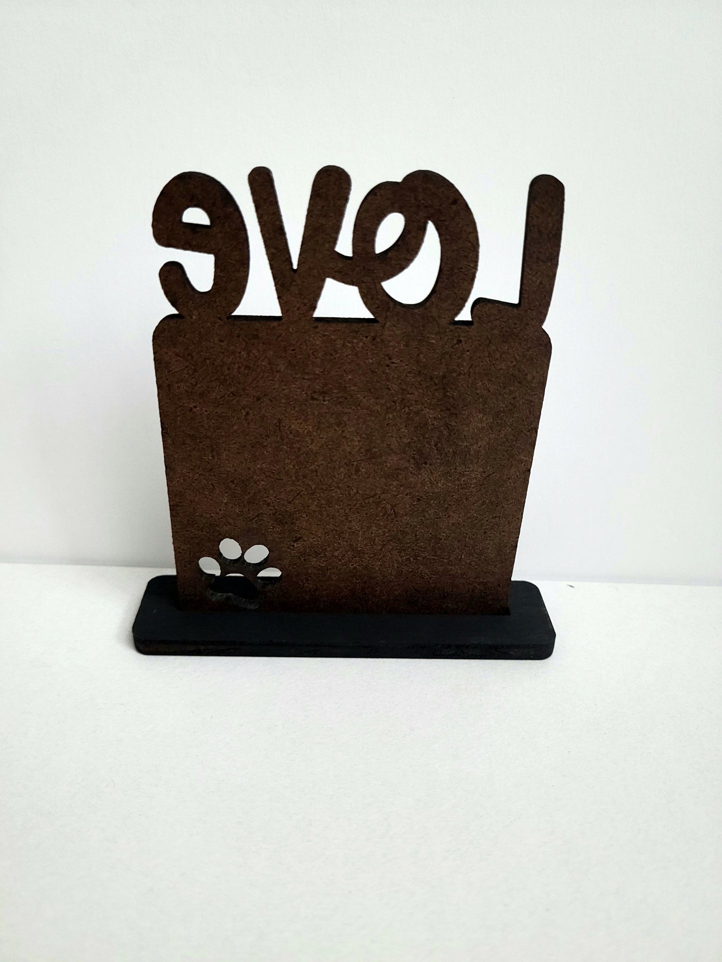 'Love' Paw Print Custom Photo Frame