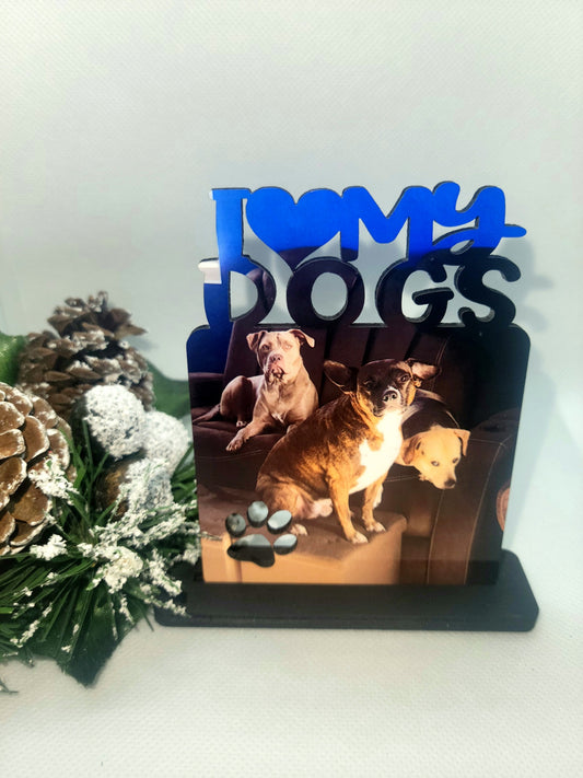 I Love My Dogs Custom Photo Frame