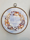 Thanksgiving Turkey Embroidery Wreath Wall Hanging