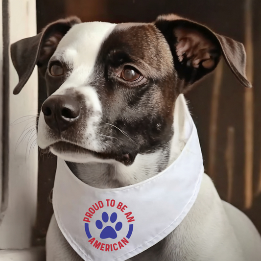 Proud to be an American Dog Bandana/Collar