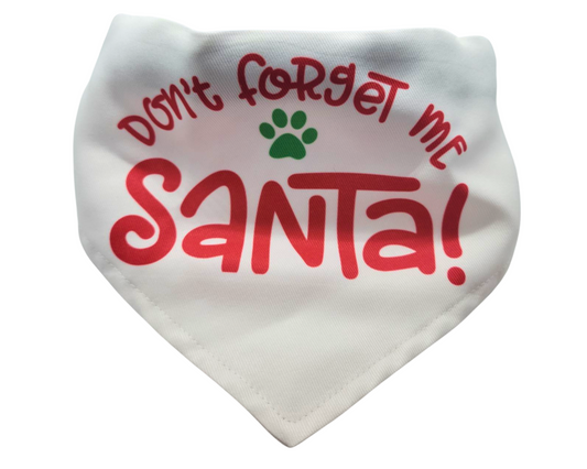 Don't Forget Me Santa Dog Bandana/Collar