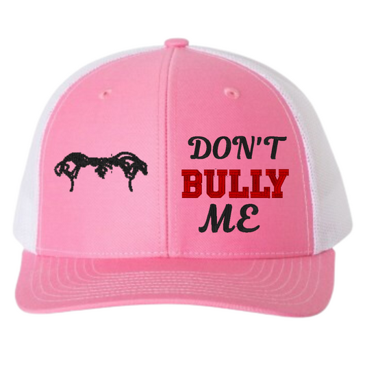 Don't Bully Me Fitted Hat Dog Ears– Embroidered Design for Bully Breed Advocates