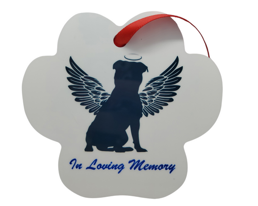 In Memory of Dog Ornament ~ Pitbull Loss