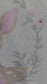 Nursery Pink Elephant Embroidery Wreath Wall Hanging