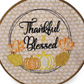 Thankful & Blessed Embroidery Wreath Wall Hanging