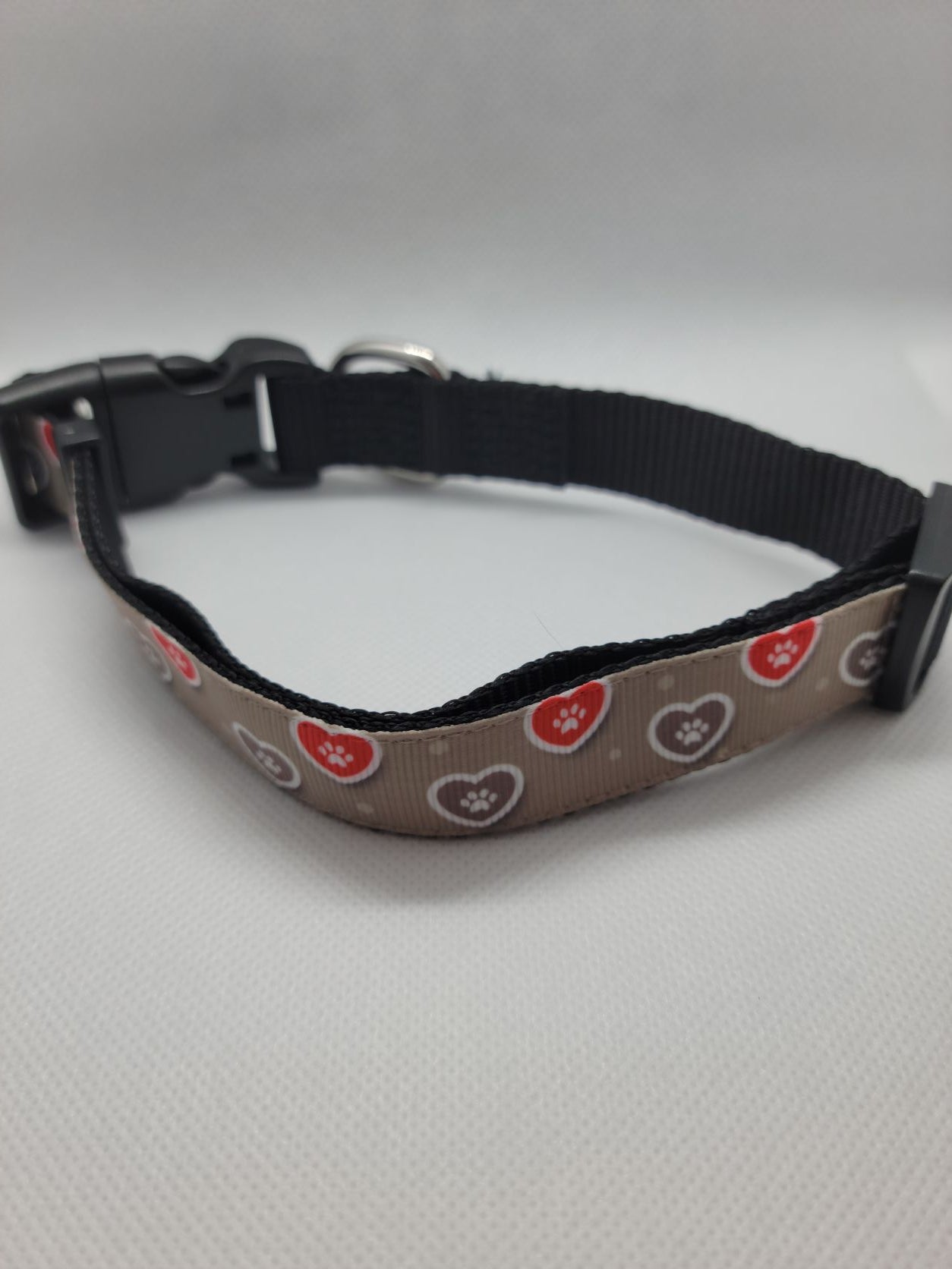 Dark Heart & Paw Dog Collar