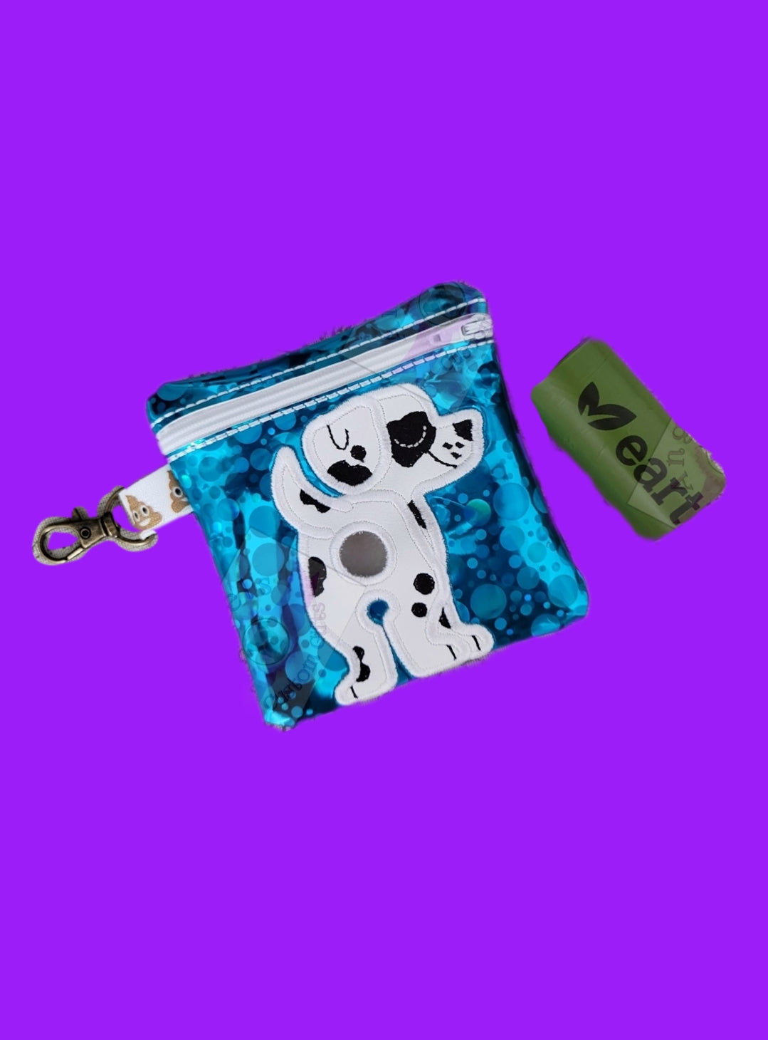 Dalmatian Dog Waste Bag with Clip