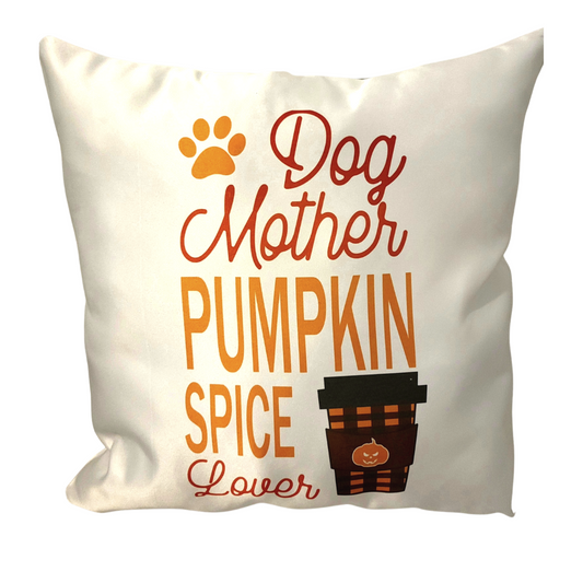 Dog Mom Pumpkin Throw Pillow