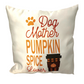 Dog Mom Pumpkin Throw Pillow